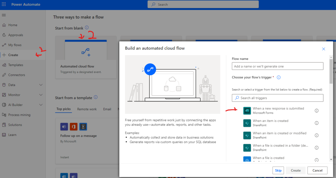 Add A Row In Excel Using Power Automate And Microsoft Forms Stw Services 3263